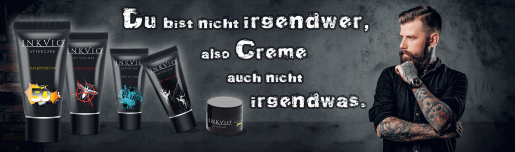 Tattoopflege Produkttest INKVIO® Aftercare – die Pflege nach dem Stechen.