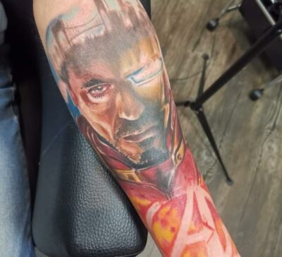 Tony Stark Iron Man Avengers Tattoo