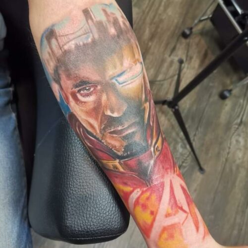 Tony Stark Iron Man Avengers Tattoo
