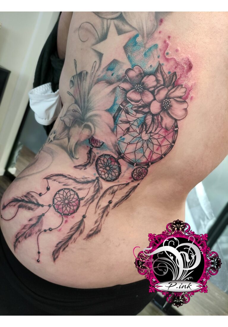 Traumfänger Blumen Tattoo – P.ink Neustadt bei Coburg