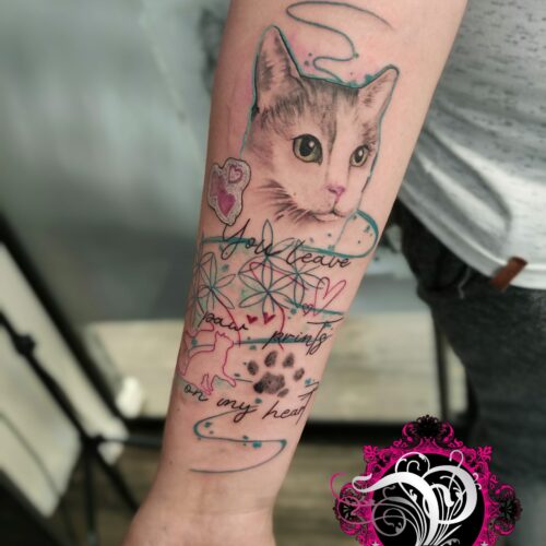 Katze Freestyle Tattoo