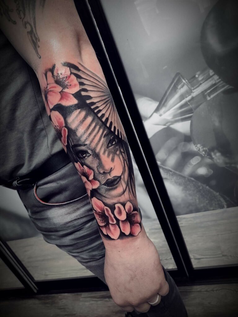 Geisha Tattoo Unterarm – P.ink Neustadt bei Coburg